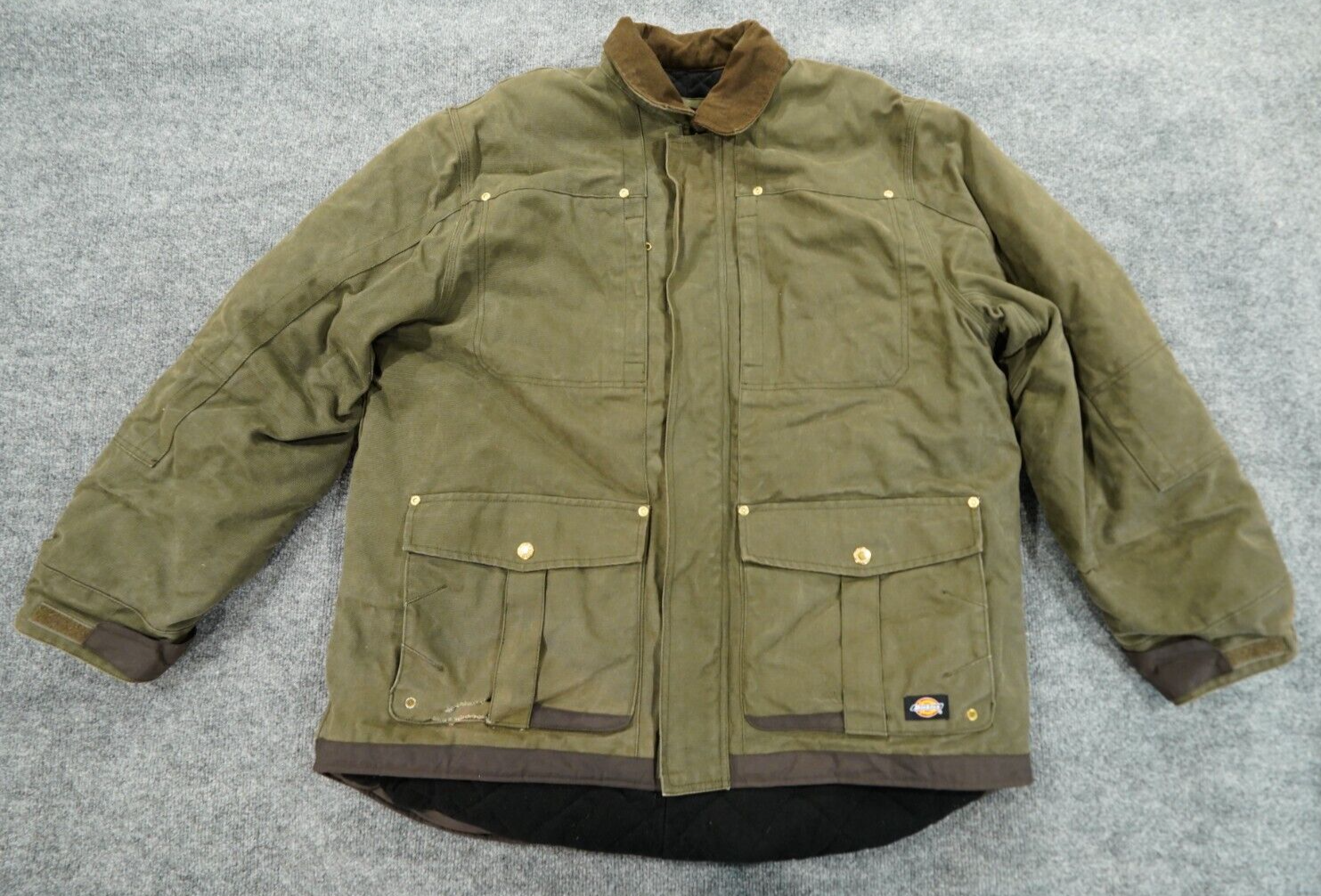 Dickies Mens XL Tan Quilted Lined Chore Jacket for Work Outdoors