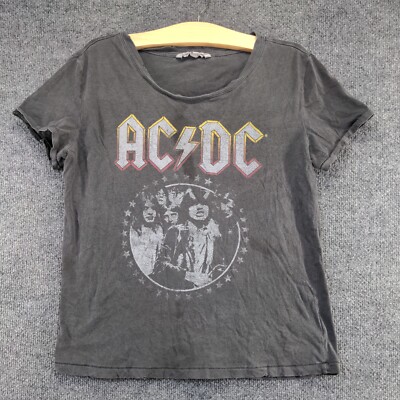 ミュージシャンACDC　純銀 Elizabeth And James Men's ACDC T-Shirt Gray XS Short Sleeve