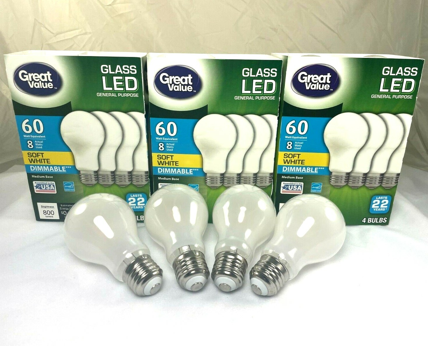 60 / 8 Watt E26 A19 Pack Pk