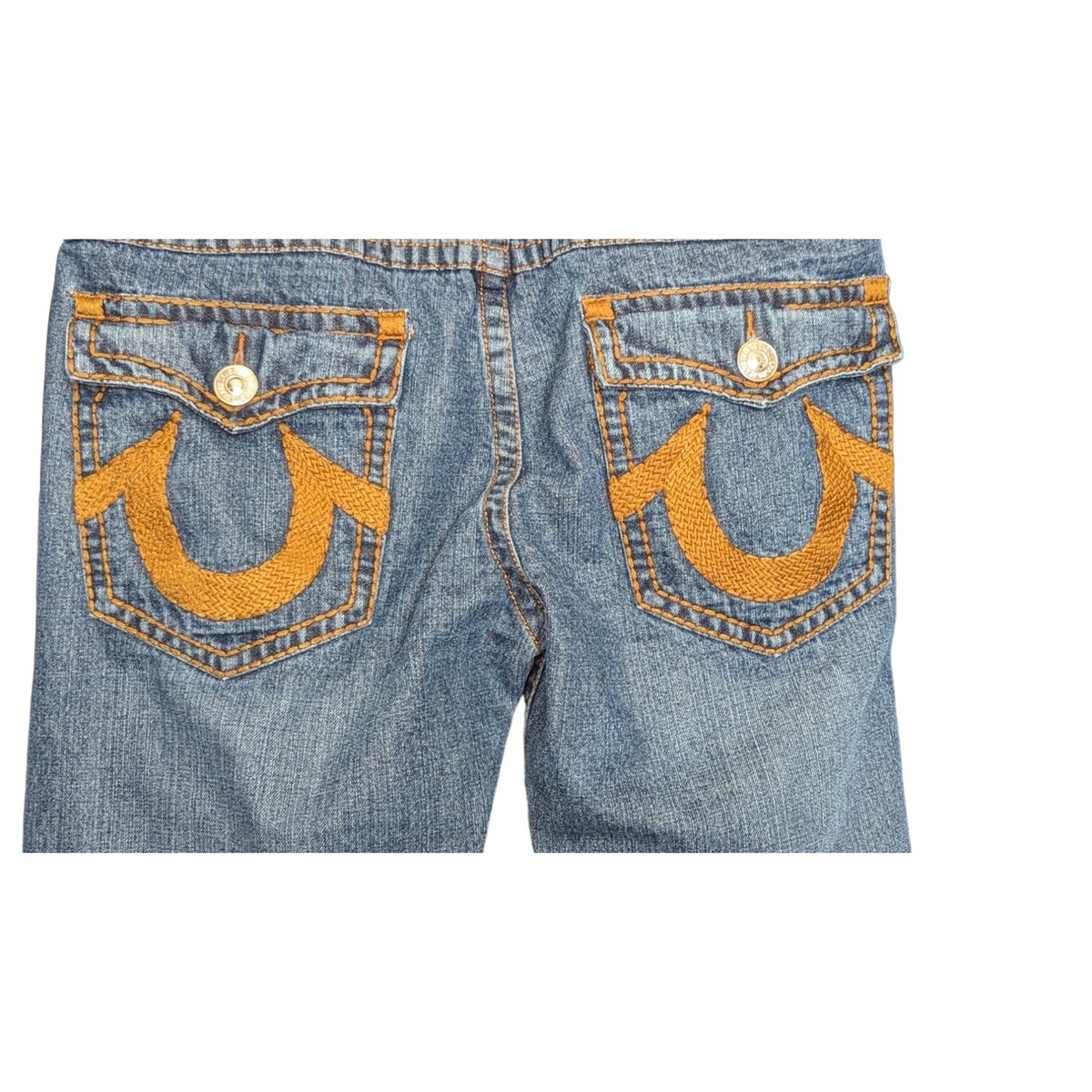 True religion Joey Super T Y2K Gold Chunky Stitching 38x34 True religion Joey Super T Y2K Gold Chunky Stitching 38x34