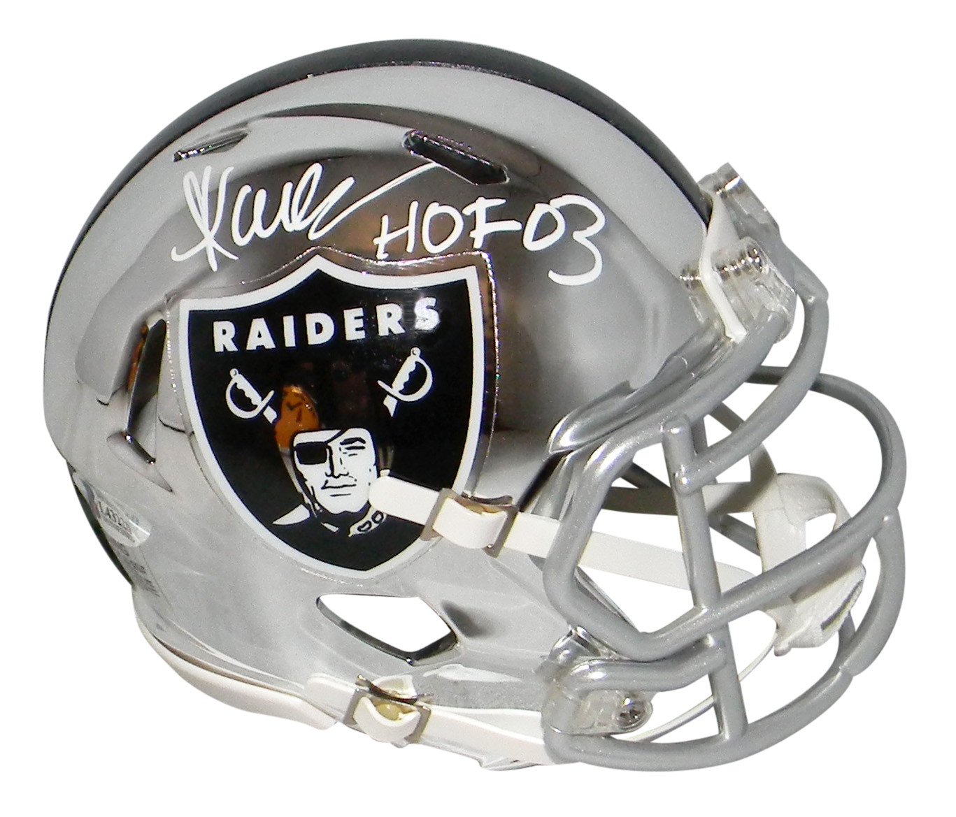 Marcus Allen Autographed Signed Oakland Raiders CHROME SPEED MINI HELMET W/ HOF 03 