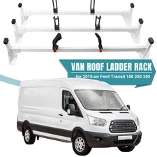Cargo Van Roof Ladder Rack 3 bar for 2015-2024 Ford Transit 150 250 350, 750LBS
