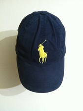 POLO RALPH LAUREN BLUE 100%COTTON BIG PONY HAT BASEBALL CAP ONE SIZE