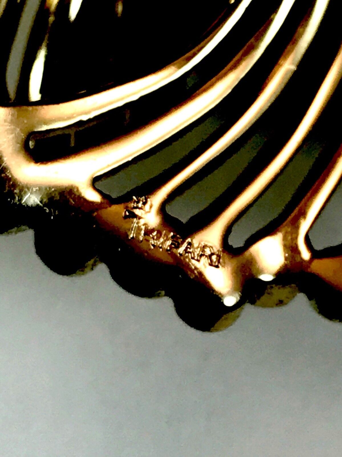 1950'S CROWN TRIFARI GOLD-TONE CRYSTAL RHINESTONE… - image 8