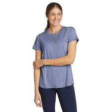 NWT Eddie Bauer Women's Active Crew Neck Everyday T-Shirt Blue Sz M 40 JK662