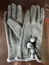 New Gloves Floral Acrylic Touch Screen Short Wrist Thermal Warm Mitten