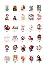 Personalized Address Labels Cute Cartoon Christmas Cats Kittens FA 40 