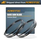 Powertec 13195-P2 80" x 1/2" x 3 Tpi Bandsaw Blades for Woodworking, 12", 2Pk