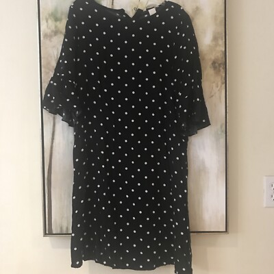 black polka dot dress h&m Women's Black/polka dot Textured Jersey Dress