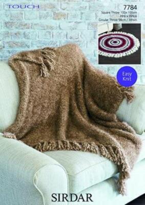 Sirdar Knitting Pattern - TOUCH, Throws 7784