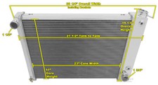 67 68 69 Chevy Camaro Big Block Firebird Trans Am 3 Row All Aluminum Radiator 67 68 69 Chevy Camaro Big Block Firebird Trans Am 3 Row All Aluminum Radiator