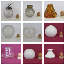 9 PARALUMI VETRO BOCCE TULIP COPPE VINATGE PER LAMPADE E LAMPADARI LN27 29