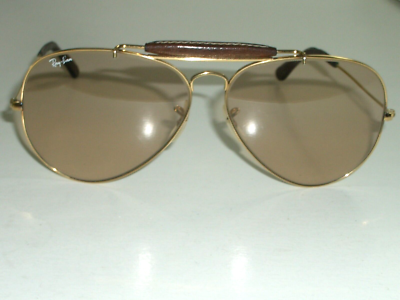 62[]14M B&L RAY-BAN BROWN PHOTOCHROMIC TRANSITION LEATHERS