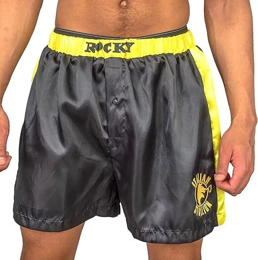 Pantalones Cortos Boxer Semental Italiano Negro Película Rocky Halloween Juegos con disfraces Foto 3 de 4