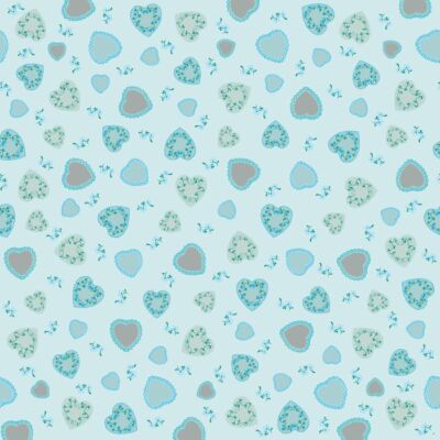 1 Tischdecke Sweet Love in Blau aus Airlaid 80 x 80 cm - Einweg Mitteldecke