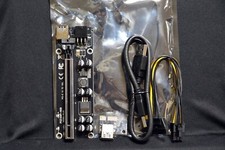 Lot of 6 PCI-E 1x to 16x Powered USB 3.0 GPU Riser Extender Adapter Boards