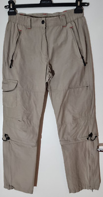 HS2H Outdoorhose Damen 38, lang, beige, verkürzbar