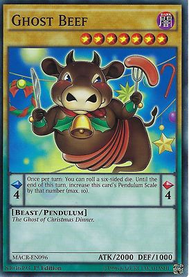 yugioh christmas cards YU-GI-OH CARD: GHOST BEEF - MACR-EN096 - 1st EDITION