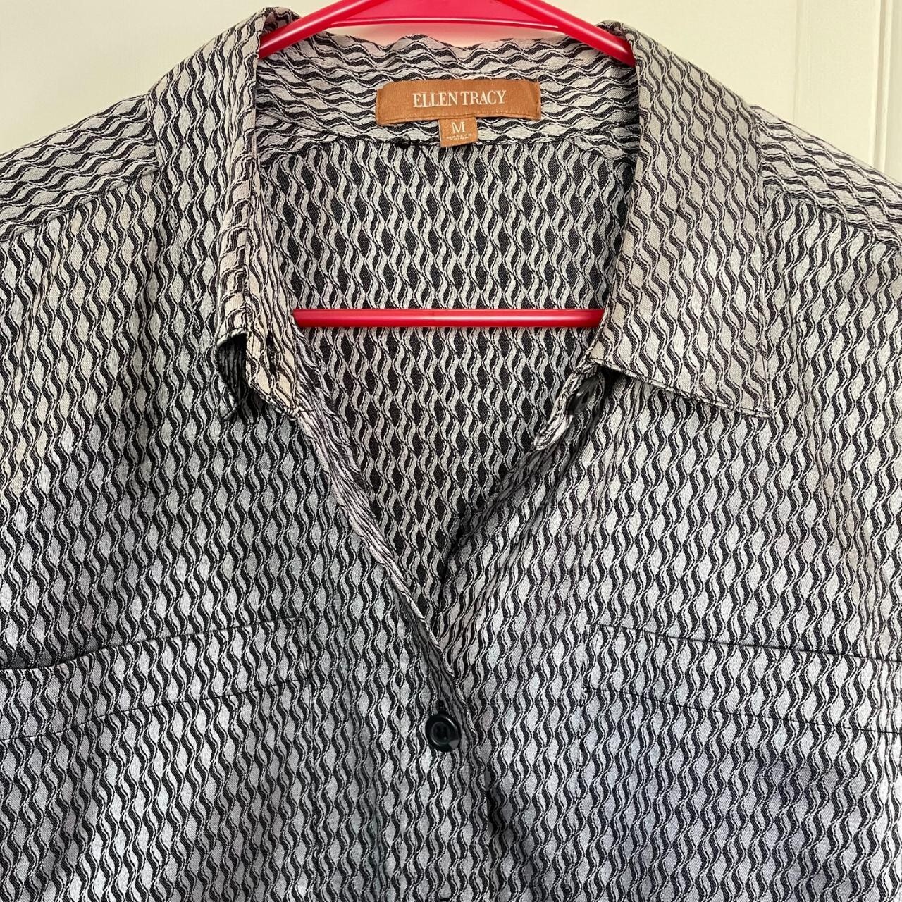 Ellen Tracy Cotton Blend Abstract Pattern Lightwe… - image 3