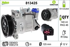 Kompressor Klimaanlage VALEO CORE-FLEX 813425 für A6 4F2 AUDI C6 12V Avant 4F5