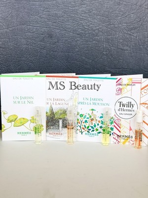 Hermes Un Jardin Perfume Sample Vials 2ml - 4pcs (Sur Le Nil, Lagune, Mousson..)