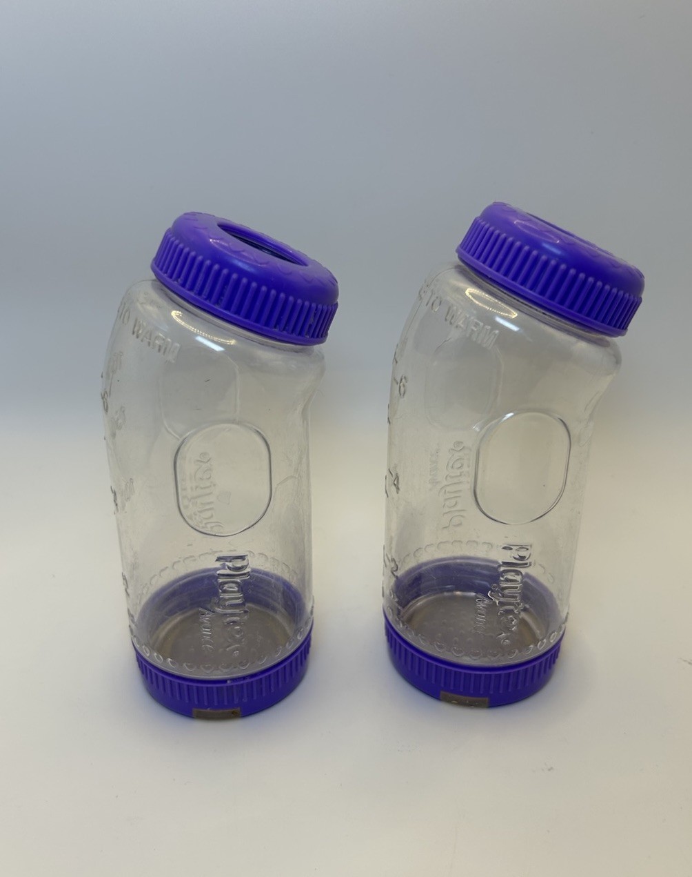 VINTAGE~PLAYTEX VENTAIRE ADVANCED CURVED BABY BOTTLES~PURPLE