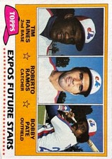 1981 TOPPS #479 EXPOS FUTURE STARS (TIM RAINES / ROBERTO RAMOS / BOBBY PATE) RC