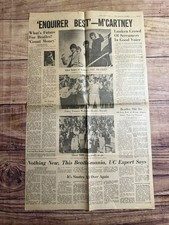 Cincinnati Enquirer The Beatles Friday August 28 1964 Paul McCartney Vintage HTF