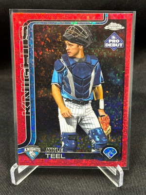 #ad 2025 Topps Chrome Pro Debut Kyle Teel Red Sparkle Refractor #1 5 SSP White Sox $67.96