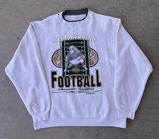 Vintage All American Football Sweatshirt Large 90s Wild Hare American Tradition