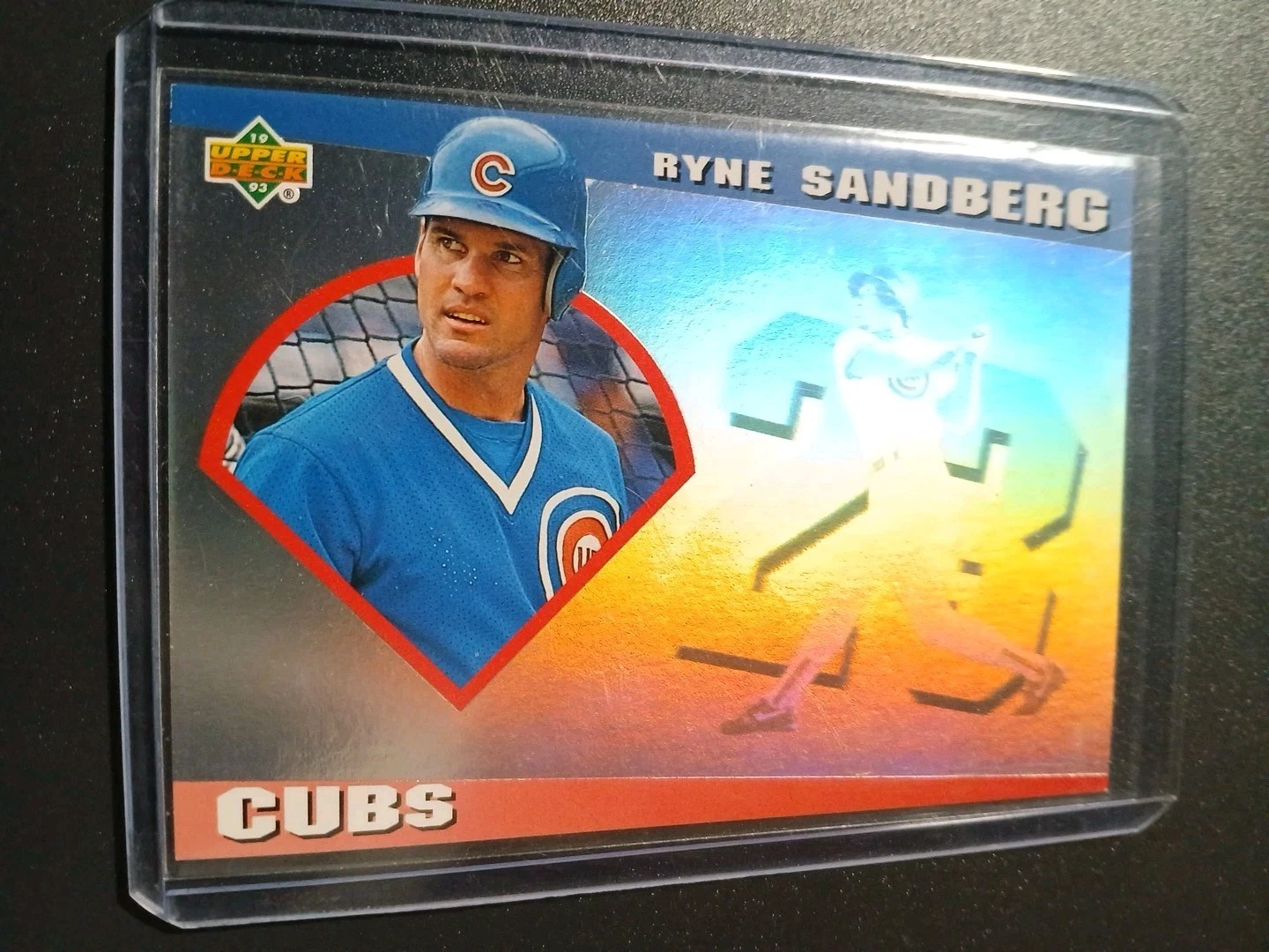 1993 Upper Deck Diamond Gallery Hologram Ryne Sandberg Card # 8