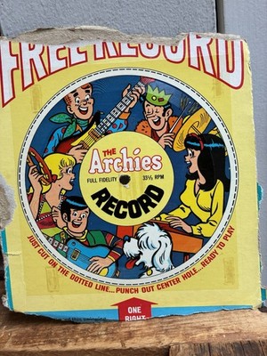 Vintage Cereal Box Free Record ''THE ARCHIES''