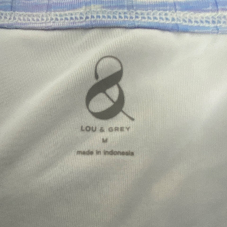 Lou and Grey Women's Crop Activewear Tank Top Blue Purple Size Medium