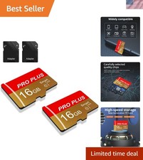 2 Pack TF Card 16GB with Adapter, High Speed Memory Card, UHS-I C10 A1 Memory...