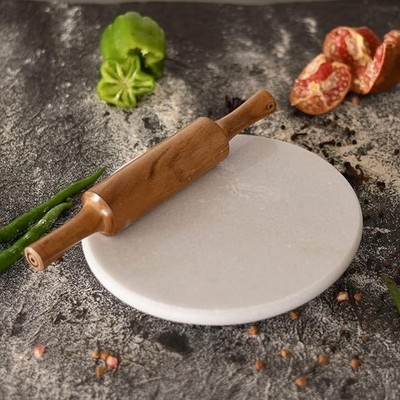 Marble Chakla/Rolling Pin Board/Roti Maker/Chakla/Chapati Maker for Home & Kitch