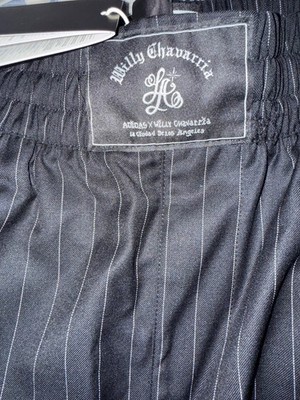 ADIDAS ORIGINALS X WILLY CHAVARRIA PINSTRIPE TRACK PANTS - BLACK