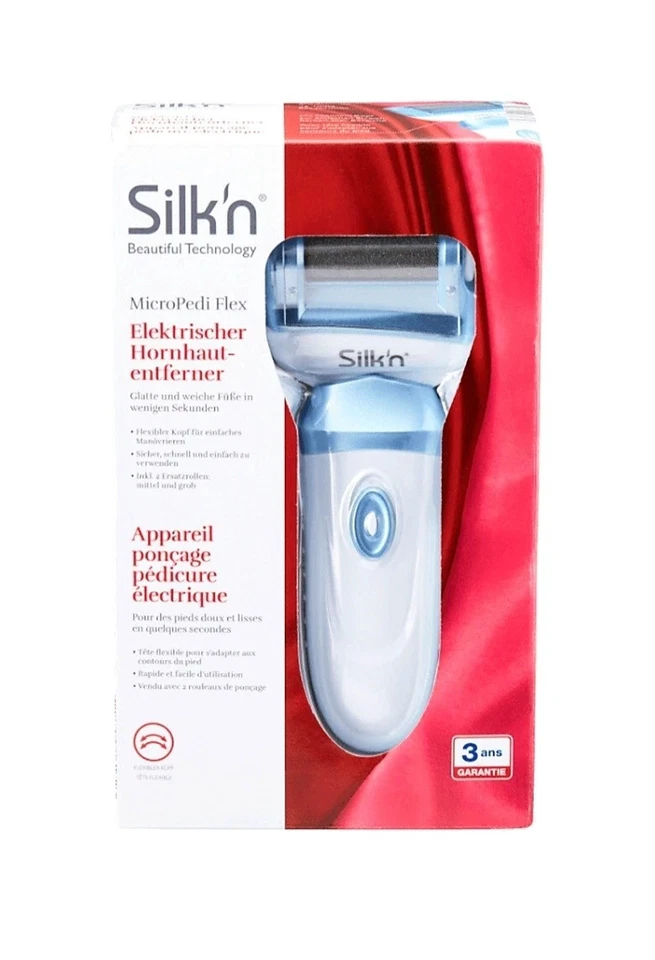 SILK'N Silk’n MicroPedi Flexibler Kopf mit 2 grauen Flexrollen für sanfte Fußpflege