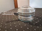 Vintage Pyrex 6322-B Flame Ware Glass Pan With Pour Spout  & Lid
