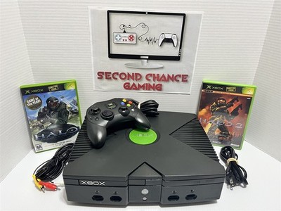 Original Xbox Console Bundle Halo 1 & 2 Games + Controller - Fully Refurbished