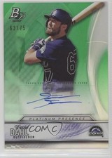 2016 Bowman Platinum Presence Green 63/75 David Dahl #PPA-DD Auto 7m3
