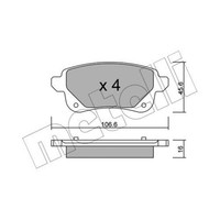 Metelli BremsbeläGe Bremsbelegsatz Hinten FüR Renault Megane IV Espace V