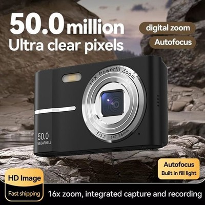 NEU Digitalkamera HD 1080P Fotokamera Kompakt 50MP 16X Digitalzoom mit 64GBKarte