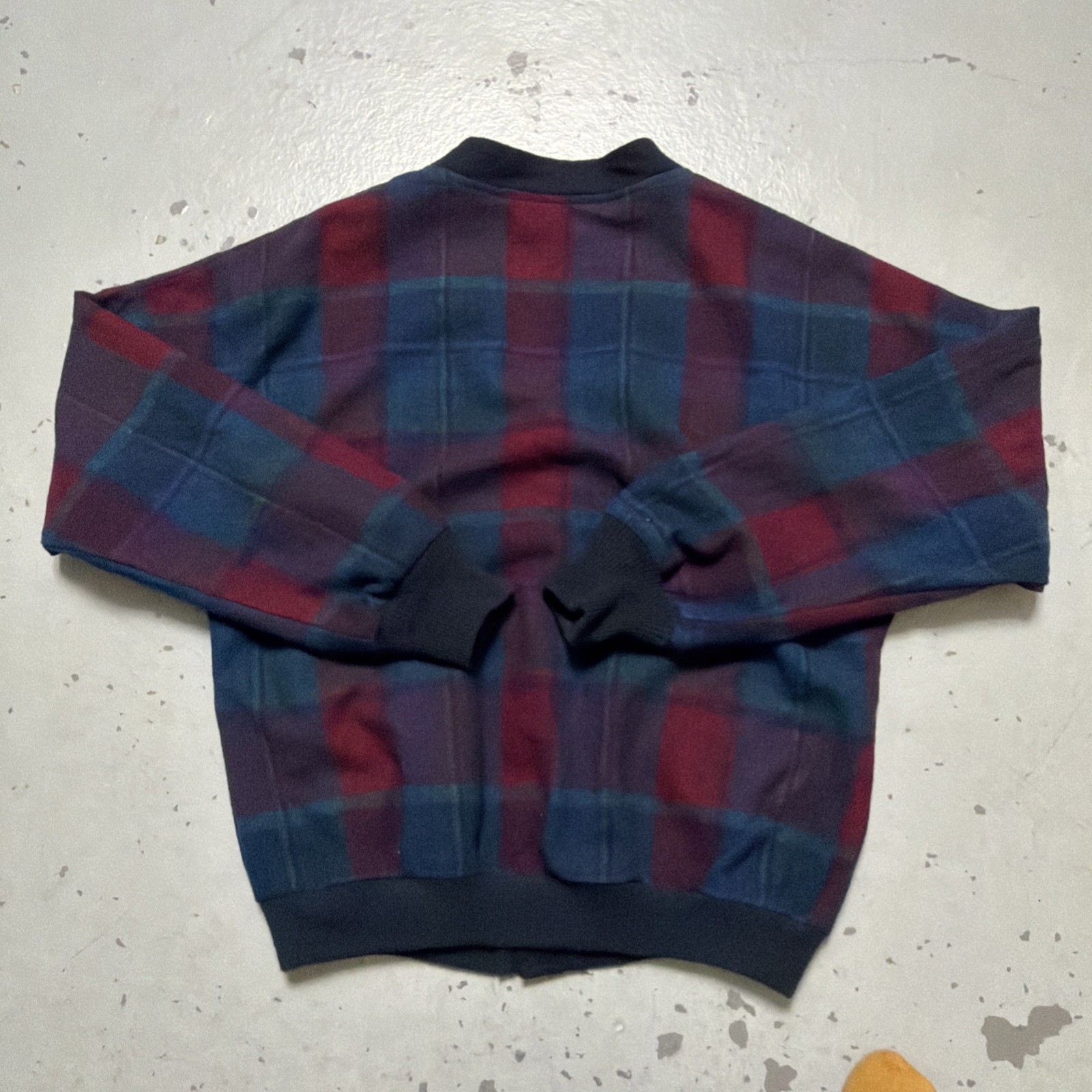 Vintage Pendleton Wool Shadow Plaid Cardigan Ombr… - image 8
