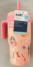 Zak Designs Disney Princess Tumbler Stainless Steel straw Vacuum Insulated 18oz