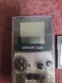 Gameboy Color Atomic Purple W/Bomberman Pocket Tested Shown Working