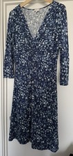 EAST Blue Mix Jersey Dress Size 14 Floral With Stretch
