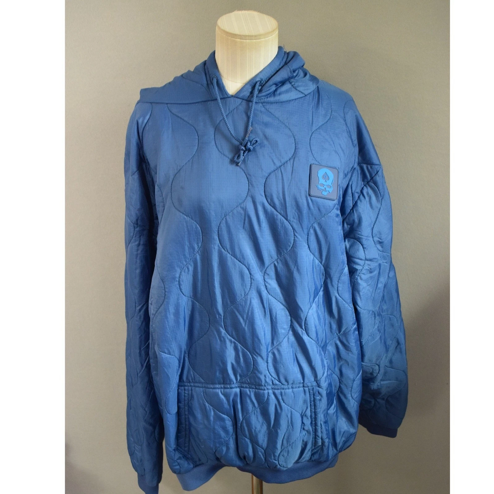 Zero Foxtrot Woobie Hoodie 2XL Blue Quilted Tactical Pullover Mens Jacket