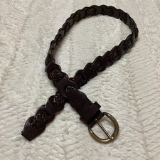 Brass Buckle Amiee Lynn Beautiful Braided Leather Loop Medium India  Belt