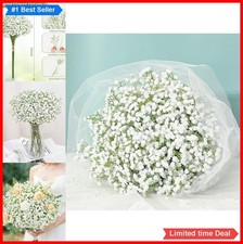 Artificial Baby Breath Flowers 10pcs White Gypsophila 21 Inch Stem Wedding