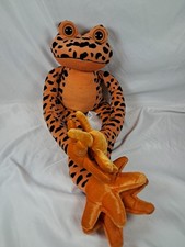 2000 Toys R Us Animal Alley Vintage Orange  Black Frog Long Legs Hanging Plush